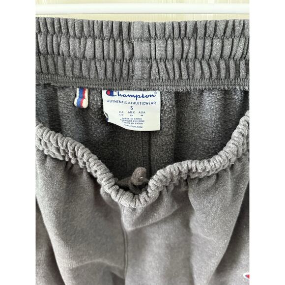 VTG Champion Sweatpants Mens Medium Gray Blue Logo Joggers Fleece 90s Y2K - Picture 5 of 5